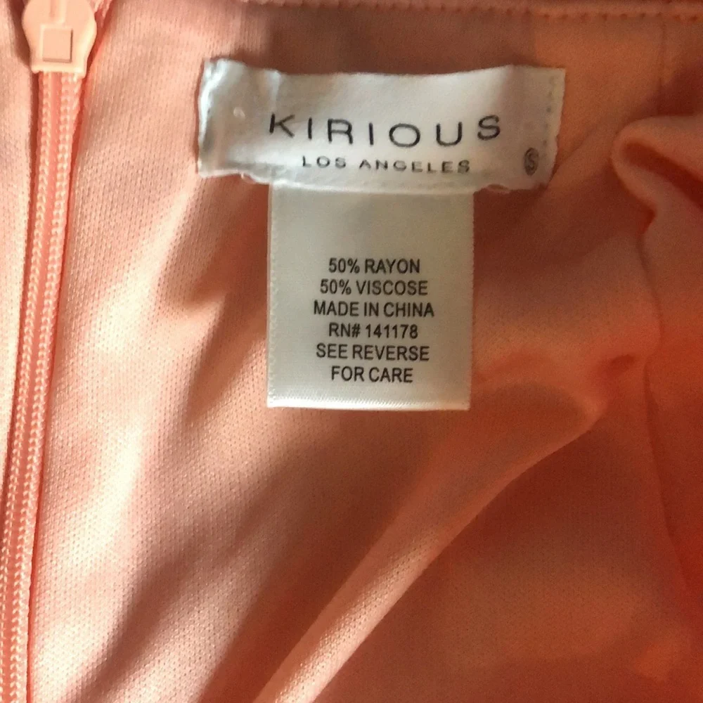 Peach Satin Mini Skirt with Soft Silky Feel Size S Price Firm